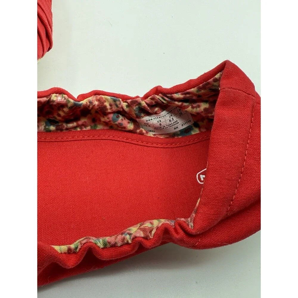KEEN‎ Women’s 9 Cortona Ballet Bow Canvas Casual Flats Red Shoes Comfort